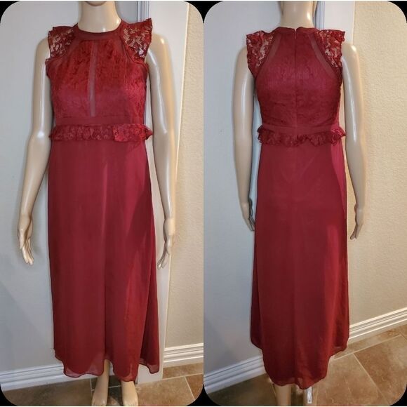 Bari Jay wine color JUNIOR BRIDESMAID dress - Picture 2 of 8